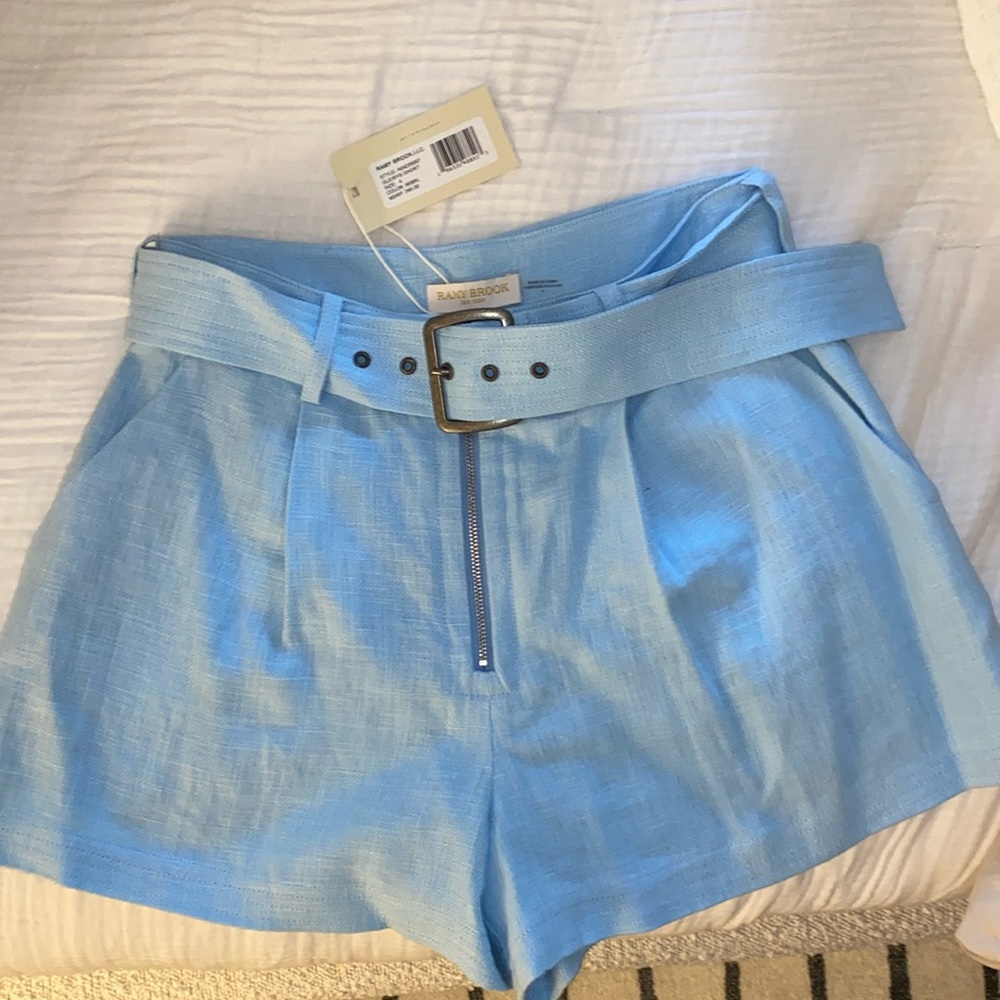 Ramy Brook Blue Linen Shorts